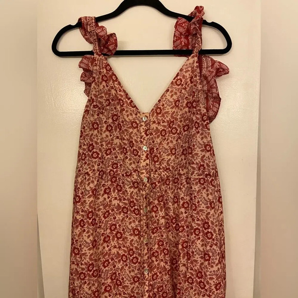 Faherty Hyland Tiered Floral Maxi Dress Size Medium - Picture 6 of 9
